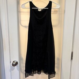Anthropologie Black Sleeveless Mini Dress